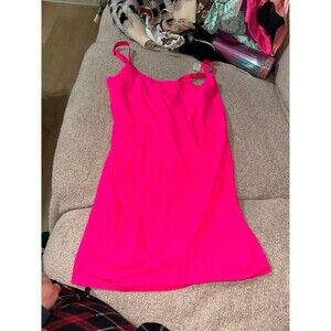 Smoothez neon pink lace dress